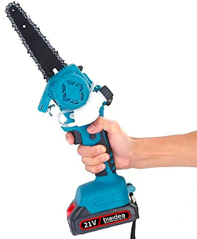 elettrica senza spazzole 1800 W con oliatore for legno da potatura portatile senza fili Mini motosega Utensili elettrici da giardino 1/2 batteria agli ioni di litio Per tagliare e sbavare(6 inch 2 Bat