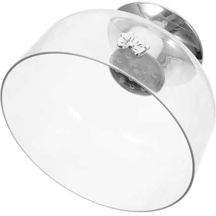 BIUDECO Footed Dessert Bowl Round Acrylic Serving Bowl for Fruit | Reusable Fluted Shape, Ample Capacity, Stable Base, Home Decor Display, Snacks and Fruit Service