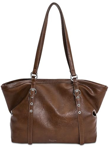 Mabecol Handtasche Damen Groß Henkeltaschen Shopper Tasche Tote Bag | PU Wasserabweisend für Arbeit Alltag Einkauf ReiseMehrere Fächer