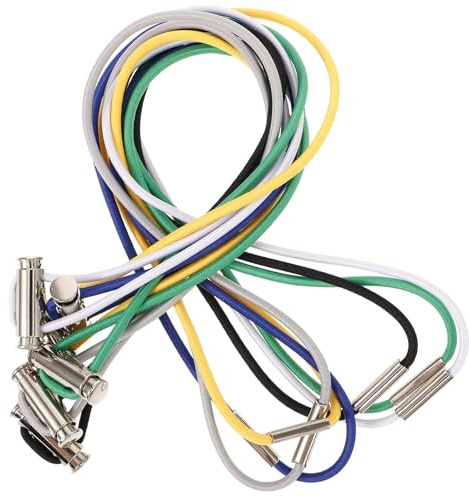 BESPORTBLE 6 Bandas Elásticas Ajustables para Bolsas de Basura, Anillos de Fijación Anticaída de 70 Cm en Colores, para Contenedores de Cocina y Reciclaje