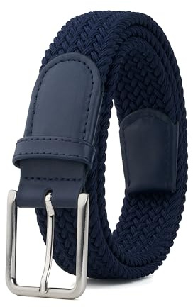 FENIX MIAMI Elastischer Gürtel Herren Herrengürtel Mehrfarbige Optionen Flechtgürtel Stretchgürtel Geflochtenes Design mit Schnalle Verstellbar für Jeans & Freizeit