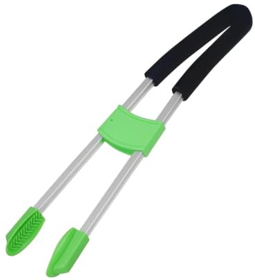 Pinza Recogedora De Basura Mango Largo Ergonómico Metálico Antideslizante