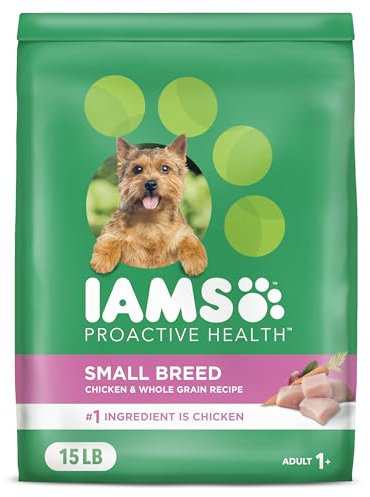 IAMS Proactive Health Dry Dog Food for Small Breeds, Adult Dog Food Dry Recipe, 15 lb. Bag