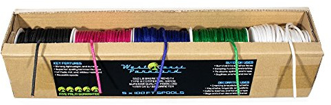 West Coast Paracord Variety Supplies Type III 550 Paracord Box Set – 100 Foot Spool of 5 Colors