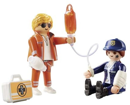 Playmobil 70823 Emergency Doctor/Policeman, Multicoloured, One Size