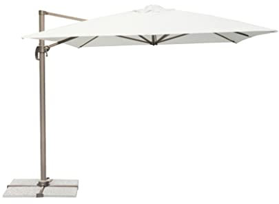Gruppo Maruccia Ombrellone per Bar Giardino Bed and Breakfast in Alluminio Tortora Ombrellone Ruotabile 3 x 3 Metri con Palo Laterale