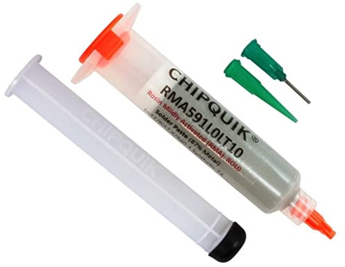 Chip Quik RMA591L0LT10 RMA Lötpaste Sn42/Bi57.6/Ag0.4 Ultra Low Balling T4 (35g Spritze) ROL0