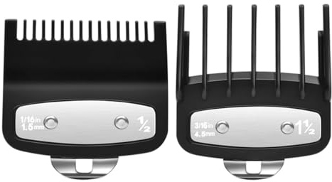Tiardey 0.5 Protectores de cortapelos para Wahl Protectores de Corte inalámbricos para cortapelos Wahl 0.5 con Clip de Metal de 1/16 Pulgadas y 3/16 Pulgadas (1,5 y 4,5 mm)