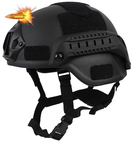 Fotrsta 3 Level Taktischer Kugelsicherer Helm, Militär Ballistischer Helm Schutzhelm Fast Schusssichere Helm Persönliche Sicherheitsausrüstung Mit Anti-Vibrationssystem