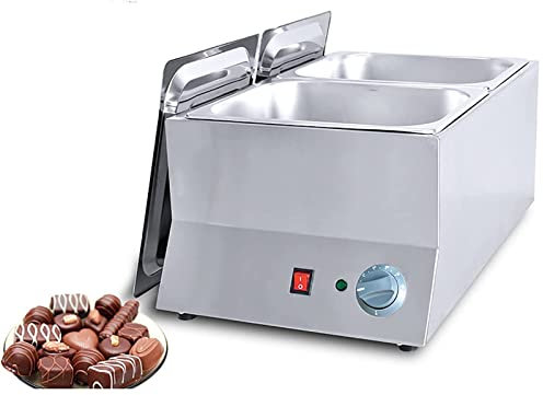 SmPinnaA Derretidor De Chocolate, Máquina Templadora De Chocolate De Doble Olla, con Control De Temperatura 30~80 ℃/86~176 ℉, Calentador De Alimentos De Acero Inoxidable para Derretir Y Calentar
