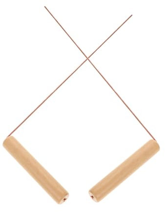 ifundom Baguette De Sourcier en Laiton Robuste pour Radiesthésie Et Détection D’Eau, Lot De 2 Pièces Compactes Manche Ergonomique, Outil Portable pour Chasse Aux Fantômes Et Localisation Précise