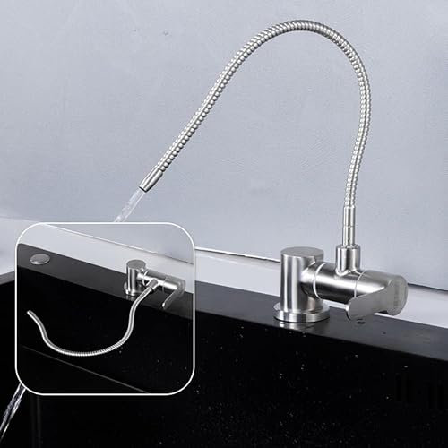 Küchenarmatur Flexibel Armatur Küche Vorfenster Umkehrosmose Spülenarmatur 1 Loch,Gebürstet
