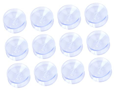 Gatuida Gummipads Für Glas Doppelseitig 12er-Pack 10 X 20 Mm Saugnäpfe Ohne Haken Für Dekorationen Zur Organisation des Zuhauses