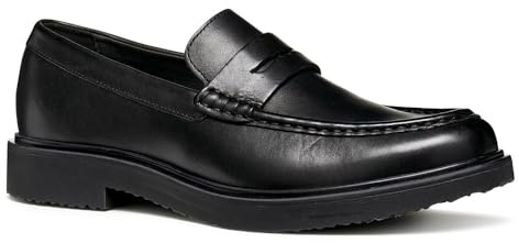 Geox Mocasines para Hombre U Massimiano, Negro, 44 EU, Negro, 44 EU