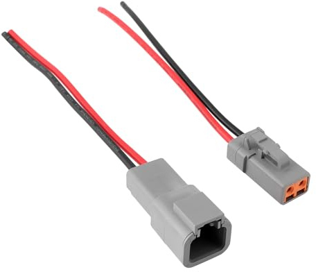 Be In Your Mind 2-poliger Auto-Hochstrom-Spot-Lampenstecker, männlich, weiblich, wasserdichter Stecker, Kabelbaum DTP04-2P DTP06-2S für LKW, Bus, SUV, 15 cm, 2 Stück