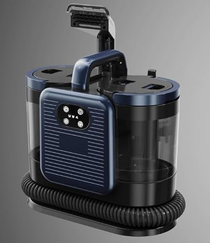 Lavatappeti Portatile, 1650W Aspirapolvere Pulitore di Tappeti con Cinque Modalità di Decontaminazione, 13Kpa Lava Divano ad Acqua a Secco Umido con 2 Serbatoi D'acqua Rimovibili