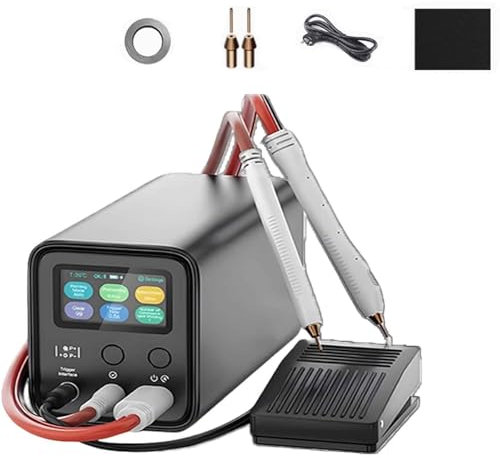 Poste à souder par Points Portable, Batterie de 10,5 KW, avec contrôle à 3 Modes, Technologie Anti-étincelles, soudage à Double Impulsion, Soudure Forte de 0,4 mm, for Un sûr et Pratique