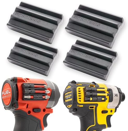Simon Tools Magnetic Bit Holder for Impact Drivers and Drills - Super Strong Adhesive - Drill Accessory Compatible With Most Drills Brands like Dewalt, Makita, Klein, Bosch and Milwaukee Bit Holder