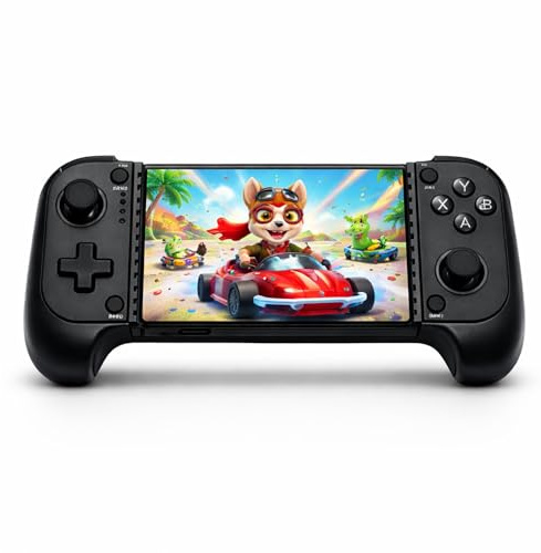 Digital Dynasty Bluetooth Mobile Gaming Controller for Switch, iOS, Android & Tablets, Wireless Gamepad with Adjustable Clip, Dual Vibration, Key Mapping Support