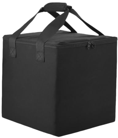 Qianly Bolsa para guardar discos vinilo, organizador CD, colección álbumes, con cremallera, caja almacenamiento cómoda, bolsa para