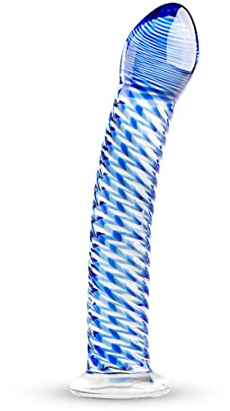 Gildo No. 5 Godemichet en Verre - Godes Stimulateur de Prostate et Clitoridien - Convient au jouer de température - Longuer 18.00 cm, Diamètre 2.80 - 3.50 cm