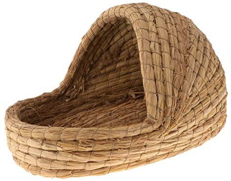 B Blesiya Grasnest Gras Haus Höhle für Nager Meerschweinchen Kaninchen Hamster - S