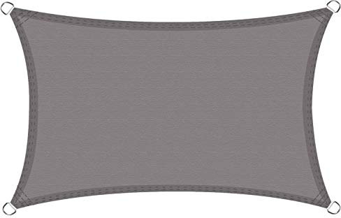 CHENG Voile d'ombrage Rectangulaire 3.5x4.5m, Voile dombrage rectangulaire, Protection Soleil, Anthracite, pour Voiture,Restaurant,Jardin - Gris foncé
