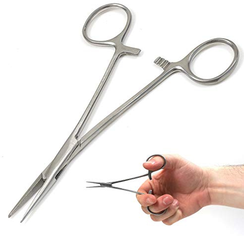 Panther Surgical 6'' Straight or Curved Unhooking Fish Line Cutter Fishing Forceps Sea Carp Fly Pliers