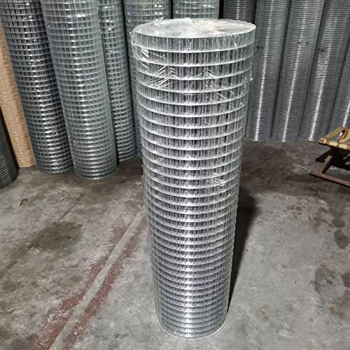 Bowose Galvanised Weldmesh Welded Steel Mesh Wire 915MM x 30M with 25MM x 25MM Hole Size Easy to Cut Netting Garden Fence Ideal for Plant, Pet, Vegetable Protection and Climbing Plant Support Net