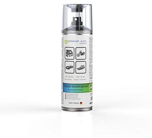 AUPROTEC Vernice Spray AUPROPAINT GLOSS Bianco Lucido I Smalto Spray per Auto e Superfici I 1x 400 ml