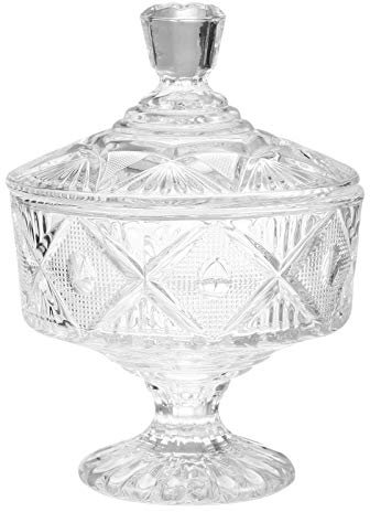 Cabilock Pot Verre avec Couvercle Bocal à Sucre Bonbonnière de Table Organisateur de Bonbons pour Fruits Secs Chocolats Biscuits