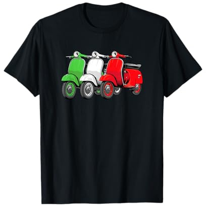 Scooter Bike Motorbike Scoot - Italy Flag Moped Scooter T-Shirt