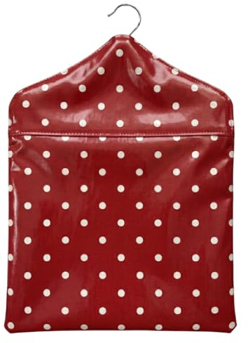 Jolee Fabrics Premium Oilcloth Peg Bags with Wooden Hanger - Large Waterproof Peg Bag, Clothes Clip Storage Perfect for Any Washing Line…