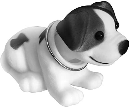 Wackelkopf Hund Auto, Auto Armaturenbrett Dekoration PVC Hund Wackelfigur Hund Dekofigur Kopfschütteln Tierfiguren Miniatur Auto Innendekoration Wohnzimmer Tischdeko Ornamente Auto Spielzeug