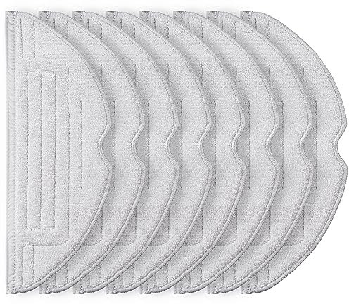 8 Stück Wischtücher für Roborock S8/S8+/S7 MaxV/S7 MaxV Plus/S7 MaxV Ultra/S7 Pro Ultra/S7/S7+ Saugroboter, Silberionen Mikrofaser VibraRise Wischtuch Zubehör (Hellgrau)