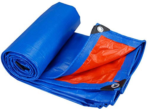 Planen, Zeltschattierungsbereich verdicken wasserdichte Plane regenfester Sonnenschutz im Freien Baldachin Pavillon Dach Auto LKW Anti-UV-Schatten (Color : Blue Orange, Size : 6mx6