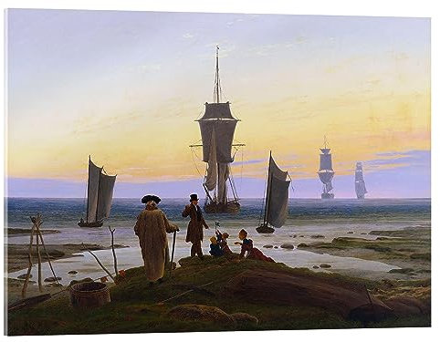 Posterlounge Die Lebensstufen Acrylglasbild von Caspar David Friedrich 80 x 60 cm Wandbilder Wanddeko