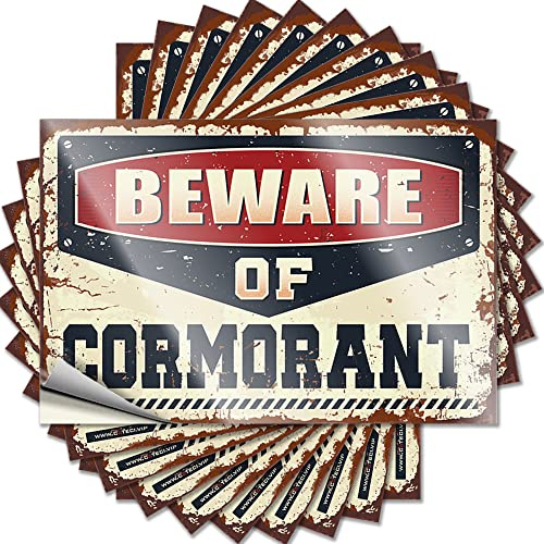 Car Stickers and Decals Beware of Cormorant Funny Sticker 10 Pcs Toolbox Stickers and Decals Sign Decor (Size : 8X12CM)