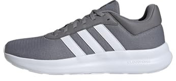 adidas Lite Racer 4.0 Shoes, Zapatos Hombre, Grey Three/Cloud White/Cloud White, 41 1/3 EU