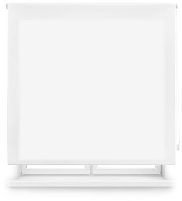 Blindecor Transparentes Rollo nach Maß, Rollo nach Maß, gebrochenes Weiß, 95 x 250 cm (Breite x Höhe), Stoffgröße 92 x 245 cm, lichtdurchlässiges Rollo für Fenster