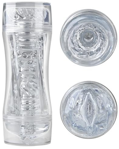 Masturbatore per uomo, Masturbatore manuale a coppa Giocattolo del sesso per uomo con vagina realistica 3D Sesso orale figa tascabile Masturbatore realistico Giocattolo del sesso per coppie