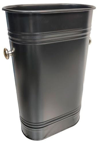 Tradineur - Paragüero ovalado con adorno - Fabricado en Latón - Soporte para paraguas cilíndrico metálico para entrada de oficinas, hogar, diseño clásico - 48 x 29 x 16 cm - Color Aleatorio