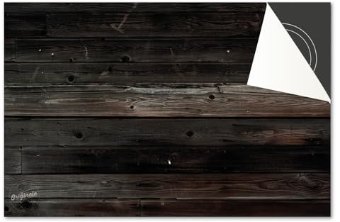 Induktionsschutz von Dietrix - Schutzmatte 81x52cm - Holz Look Dunkel - Base - Für Induktionskochfeld/Induktionsherd - Herdabdeckung Ceranfeld - Helle Unterseite - Herdabdeckplatte