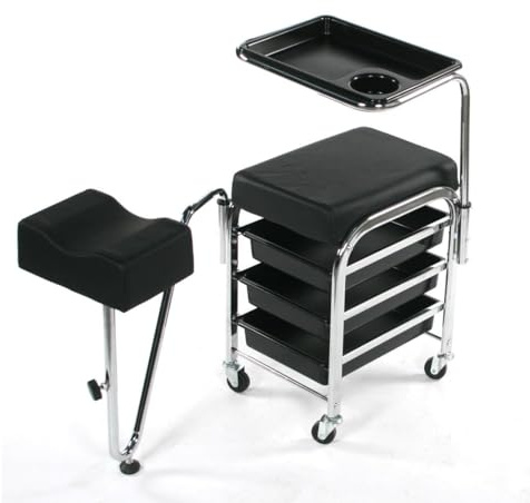 Pedicure Chair White Beauty Salon Stool with Drawers Manicure Table Station Spa