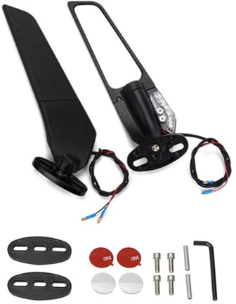 Motorrad-Spiegelblinker, Motorrad-Spiegel-Blinker, integrierter Blinkerspiegel, Motorrad-Reflektor-Upgrade mit Blinkern für Langstreckenreisen und Abenteuertouren