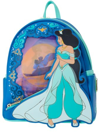 Loungefly Backpacks Disney Princess Jasmine Lenticular Mini Backpack Blue