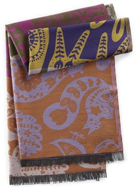 CODELLO Damen Beidseitig tragbarer Jacquard-Schal mit gewebten Animal-Motiven