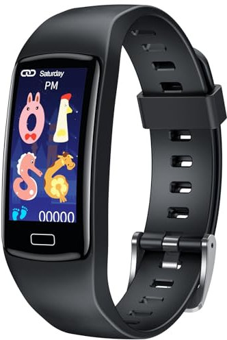 Reloj Inteligente Niño Pulsera Actividad: Smartwatch Niños Deportivo Impermeable Monitores de Actividad con Podómetro Pulsómetros Monitor de Sueño Contador de Caloría Smart Watch para Niños 5-15 Años