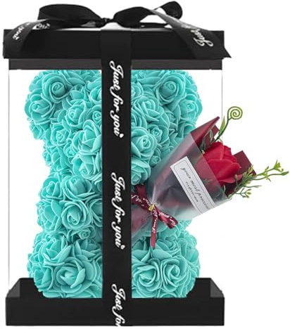Generisch teddys Bear, Künstlicher rosenbärs, Rosen Bär Blumenbär Mit Geschenkbox, Rosen Bär Blumenbär Für Frauen, Romantisch Rosen Teddybär Geschenk Für Sie, Muttertag, Valentinstag, Flower Bär