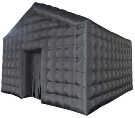 Grande Cubo Gonfiabile Nero per Matrimoni, Gazebo Quadrato, Sala Eventi, Grande Locale Notturno Portatile Mobile per Feste in Giardino/Eventi All'aperto